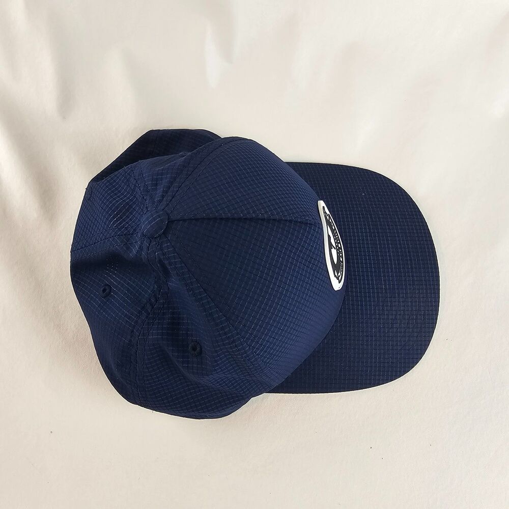 Palm Golf Hat Navy Blue Snapback Golf Cap Performance Adjustable Palm Tree - Picture 3 of 8